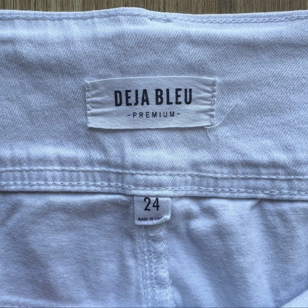 Deja Blue High Rise Distressed Skinny Jeans White Women’s Plus Size 24 - Picture 5 of 15